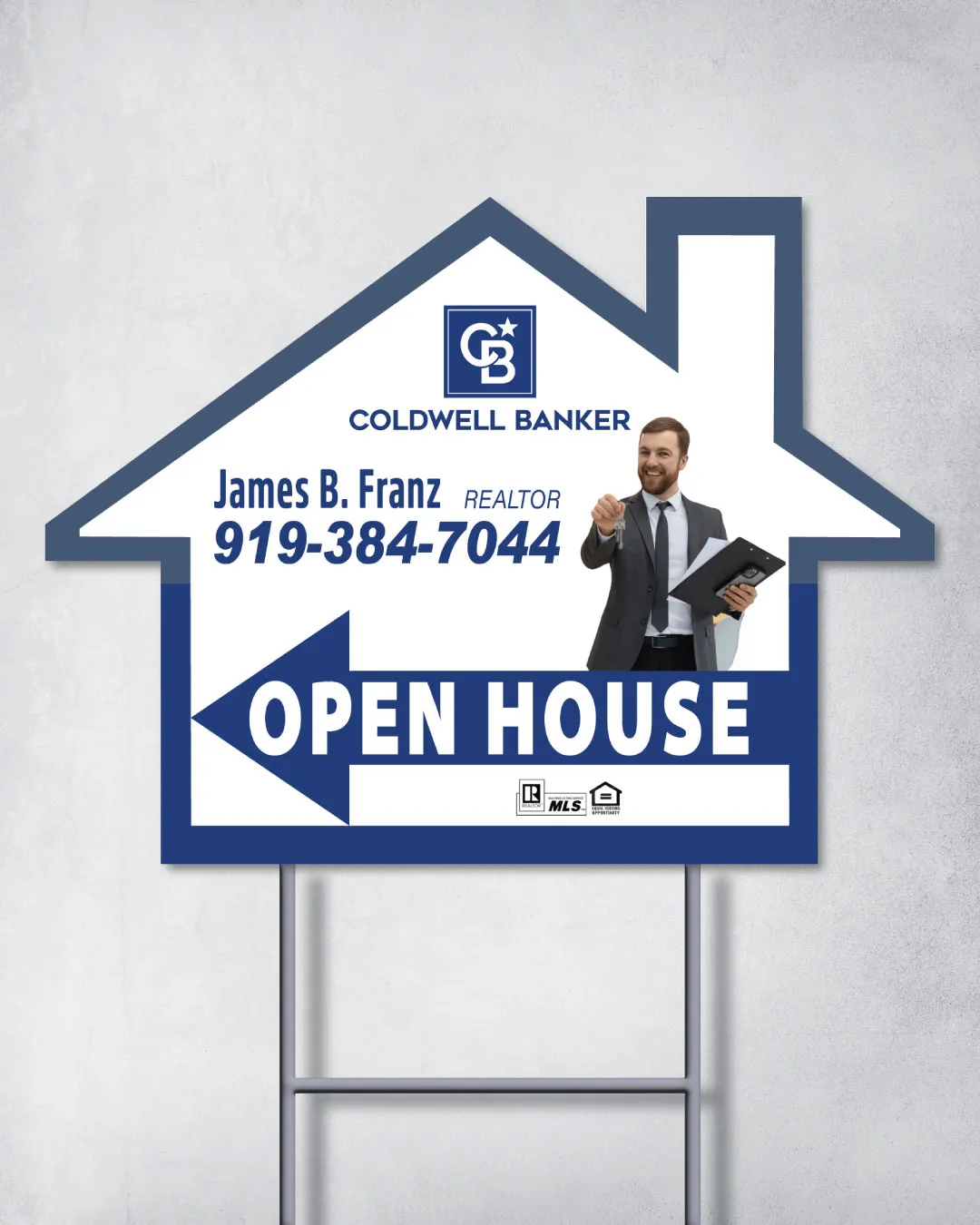 Coldwell Banker With Photo House Modern Shape Sign