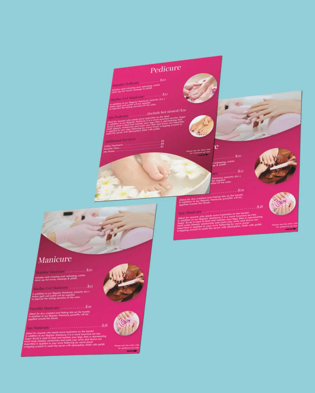 Bright Pink Menu