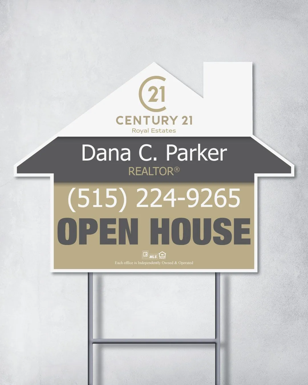 Century 21 Stylish House Shape Sign