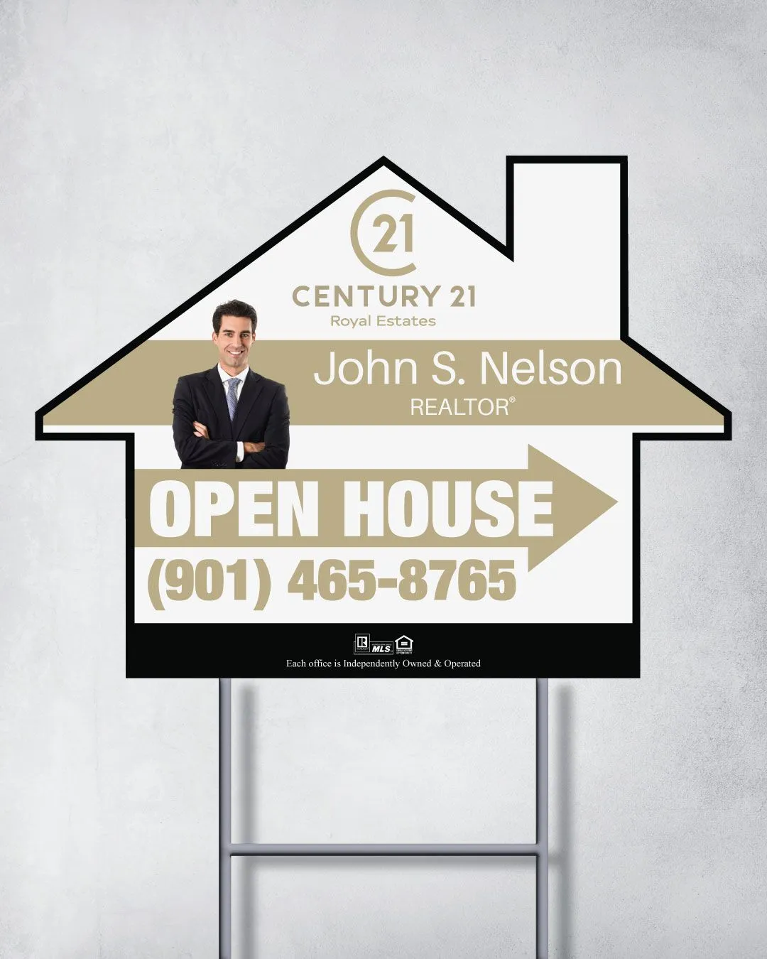 Century 21 Elegant House Shape Sign