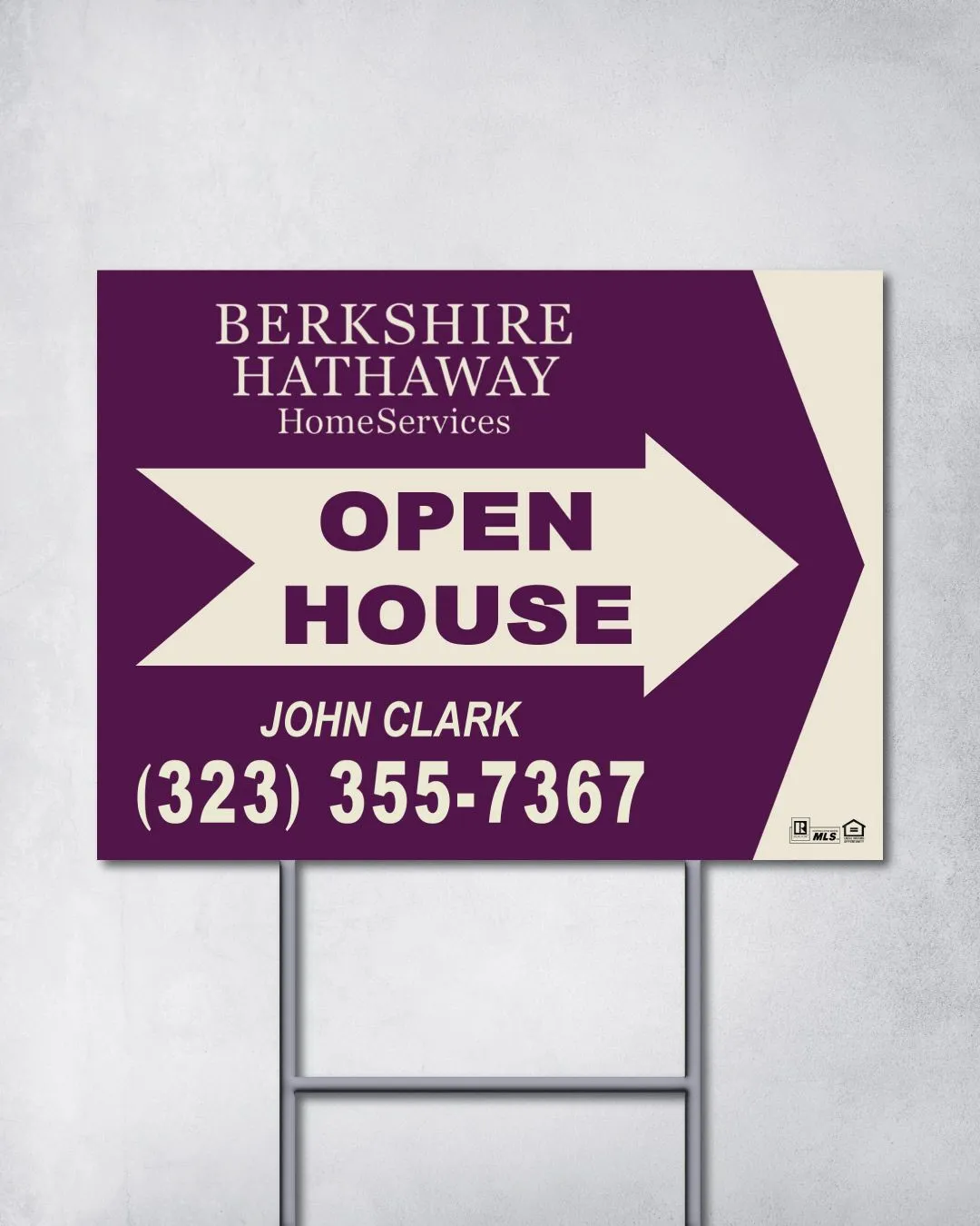 Berkshire on Purple Yard Sign