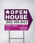 Berkshire Simple Purple Arrow Shape Sign