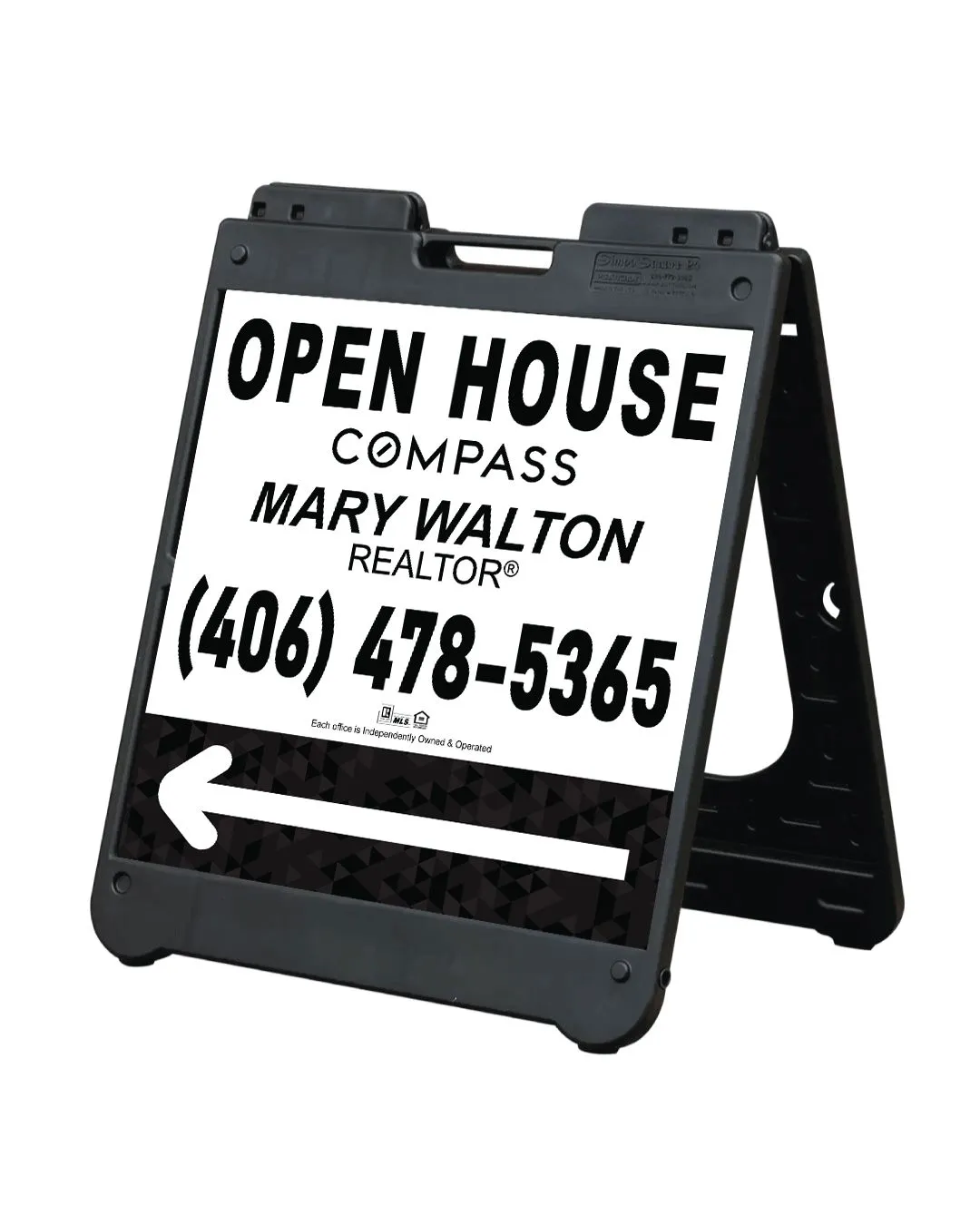 Compass Beautiful Design With Arrow A-Frame Sign 24x24