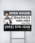 COMPASS Elegant Grayscale Yard Sign