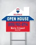 Remax Blue and Red Stripes House Modern Shape Sign