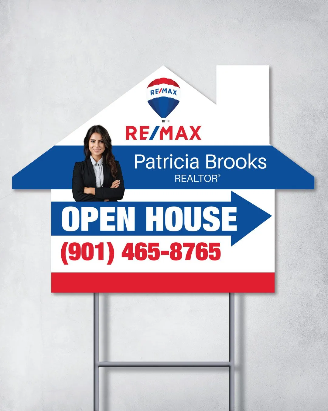 Remax Cute Blue House Modern Shape Sign