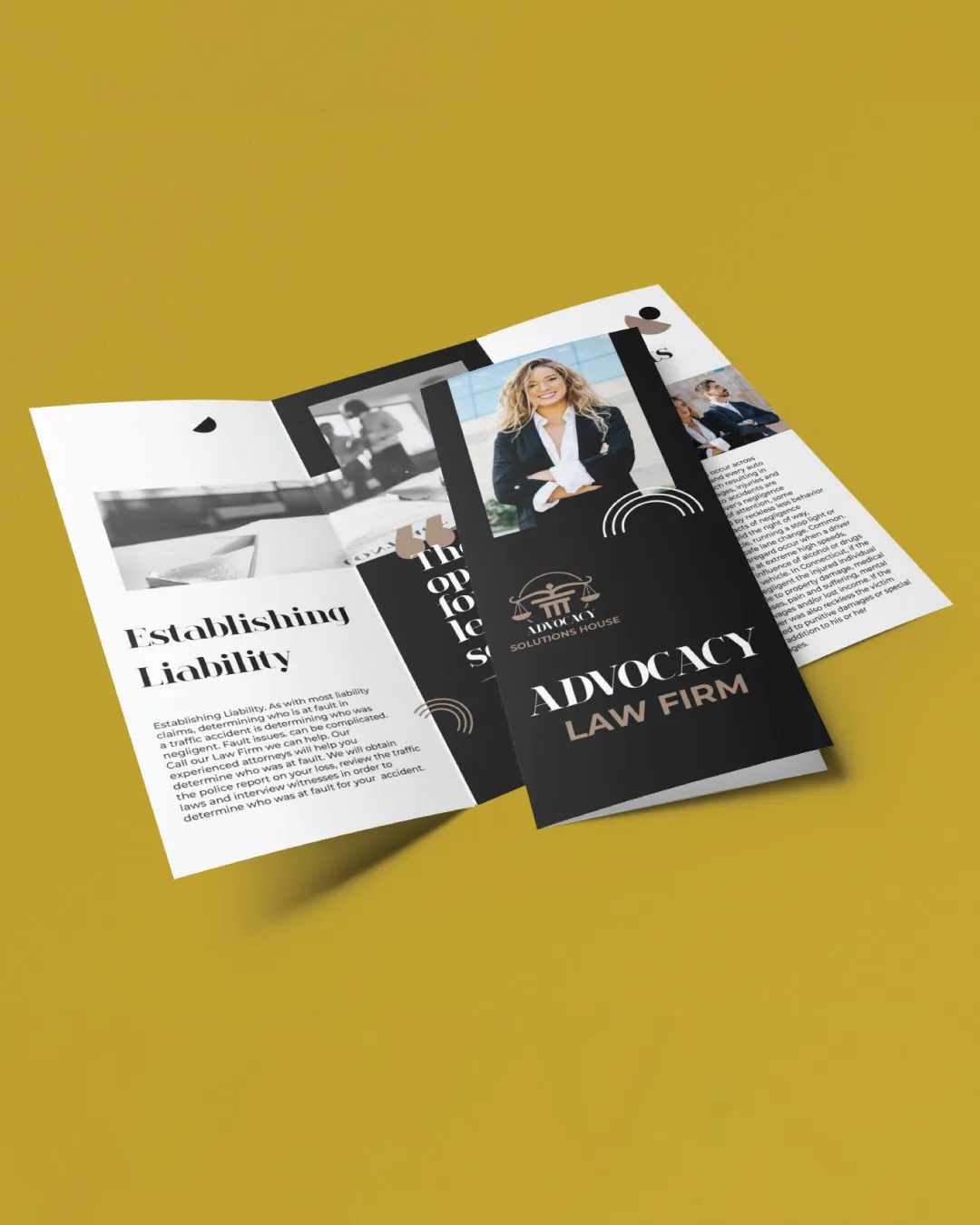Elegant Minimalist Black Brochures
