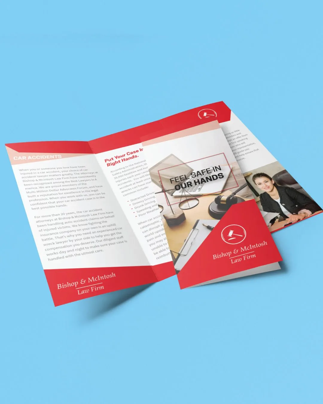 Vibrant Red Corner Brochures 1