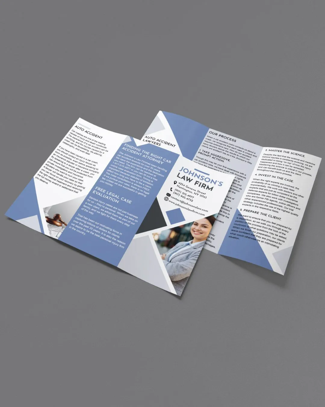 Blue Diamond Shape Brochures