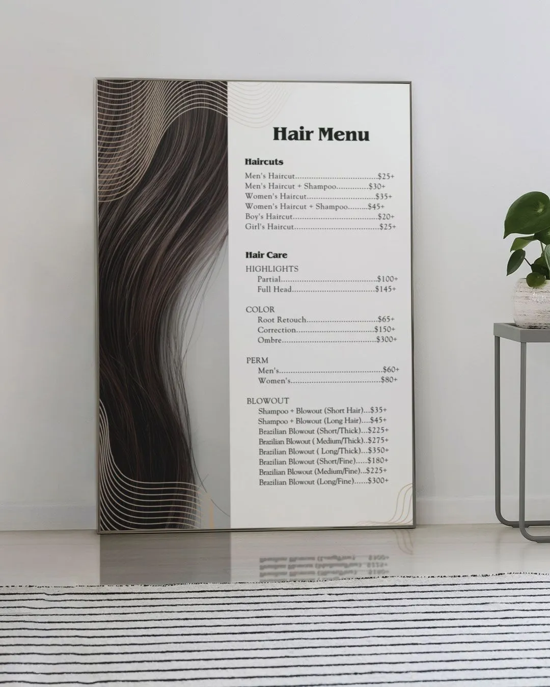 Minimalist Hair Price List 1