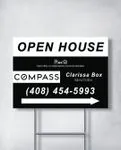 COMPASS Simple Black and White Yard Sign 1
