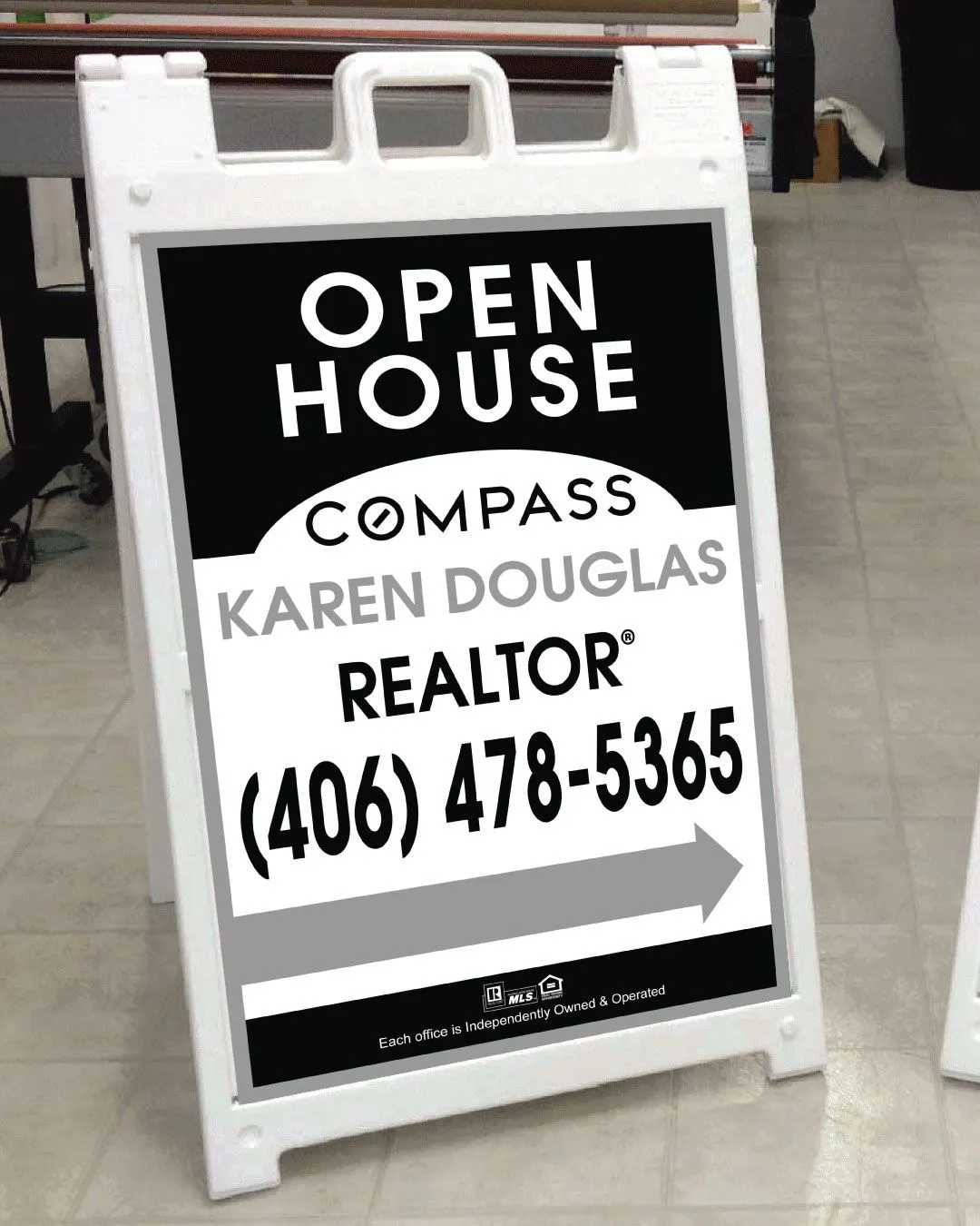 Compass Dark Pulse A Frame Sign 1