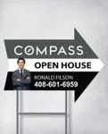 COMPASS Elegant Black and Gray Arrow Shape Sign 1