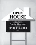 COMPASS Dark Mist House Modern Shape Sign 2