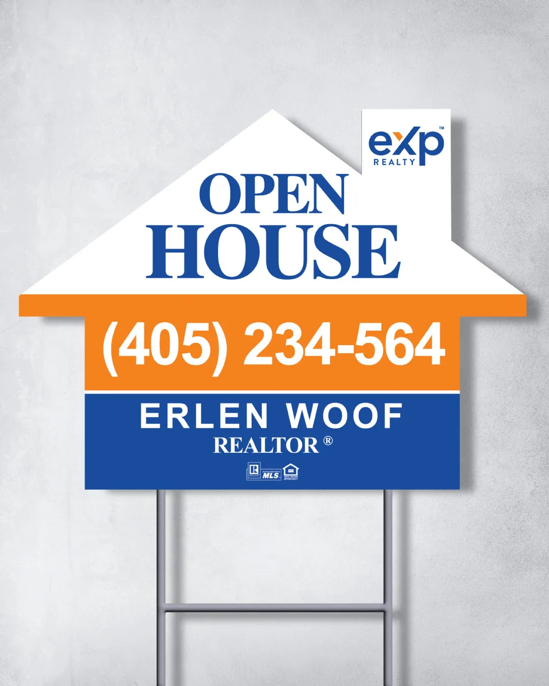 Exp Realty Blue Peak House Shape Sign 2