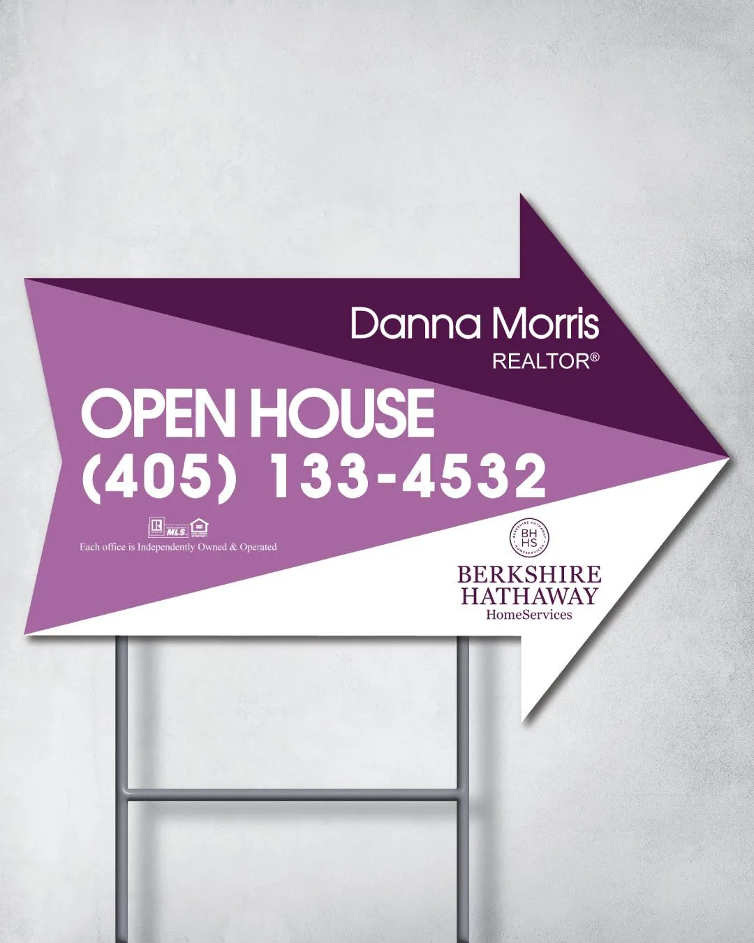 Berkshire Purple Peak Arrow Shape Sign 2