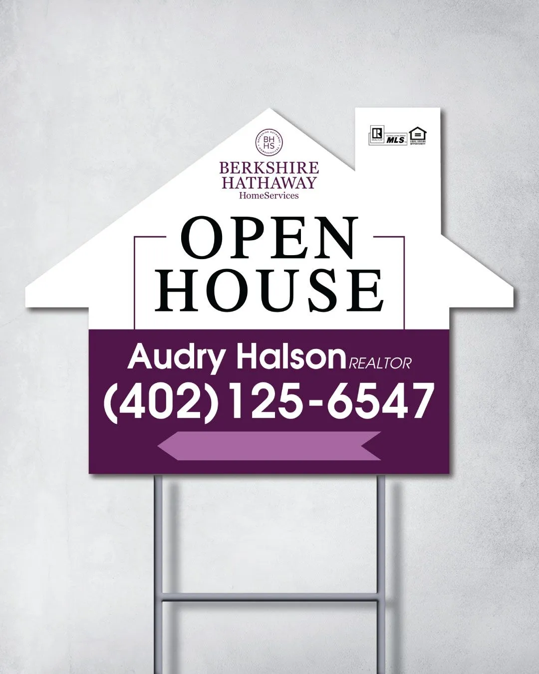Berkshire Pure Plum House Shape Sign 2