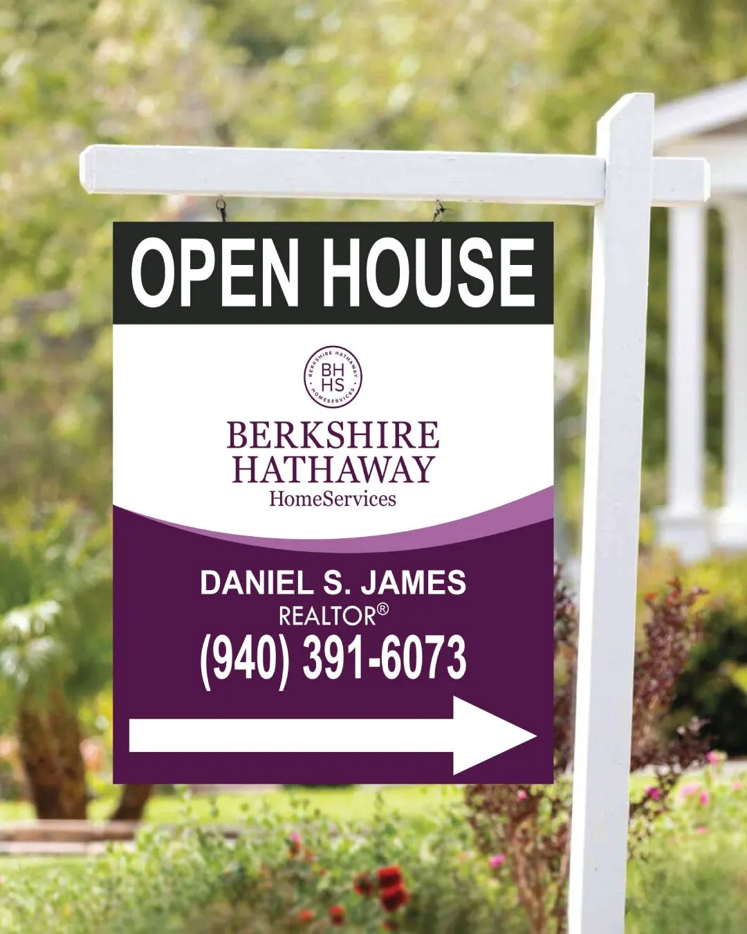 Berkshire Simple Curves Purple Colonial Sign 1