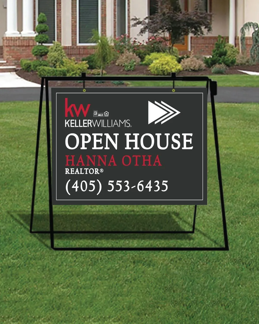 Keller Williams Realty Monochrome Living Metal Sidewalk A-Frame 1