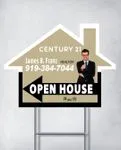 Century 21 Stylish Beige House Shape Sign 2