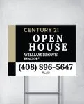 Elegant Beige Yard Sign Century 21 1