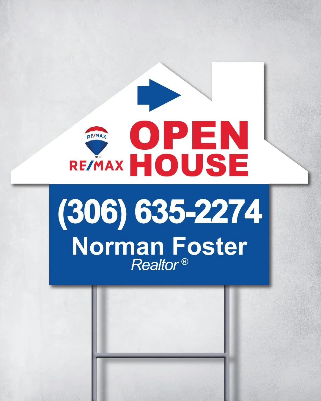 Remax Blue Horizon House Modern Shape Sign 2