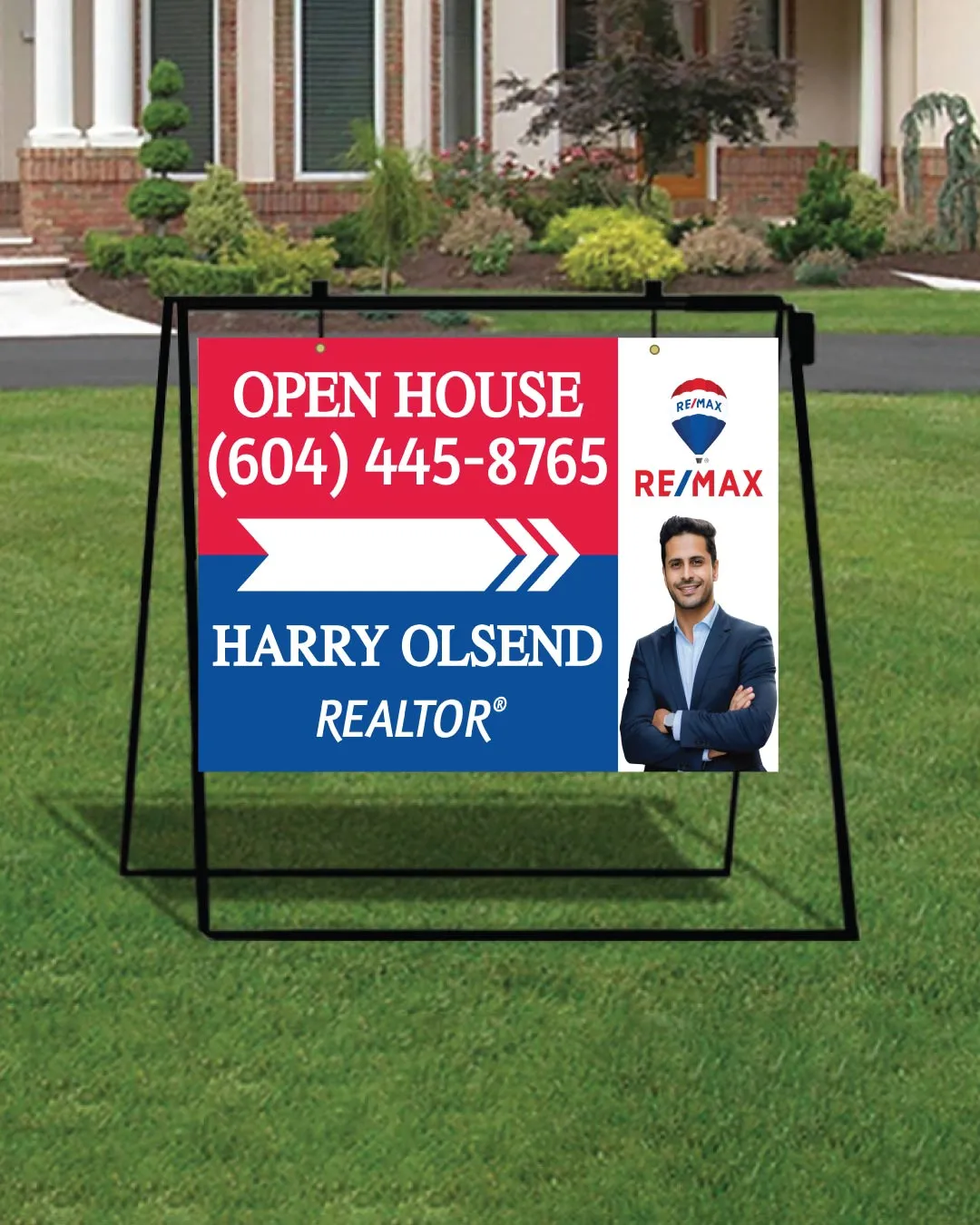 Remax Blue Ribbon Metal Sidewalk A-Frame 1