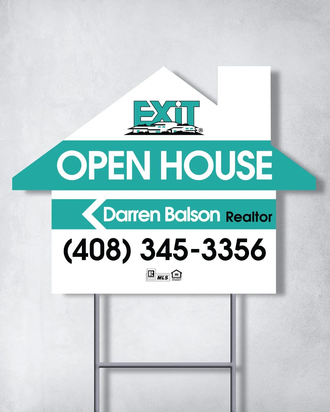 Exit Realty Aqua Heights House Shape Sign 2