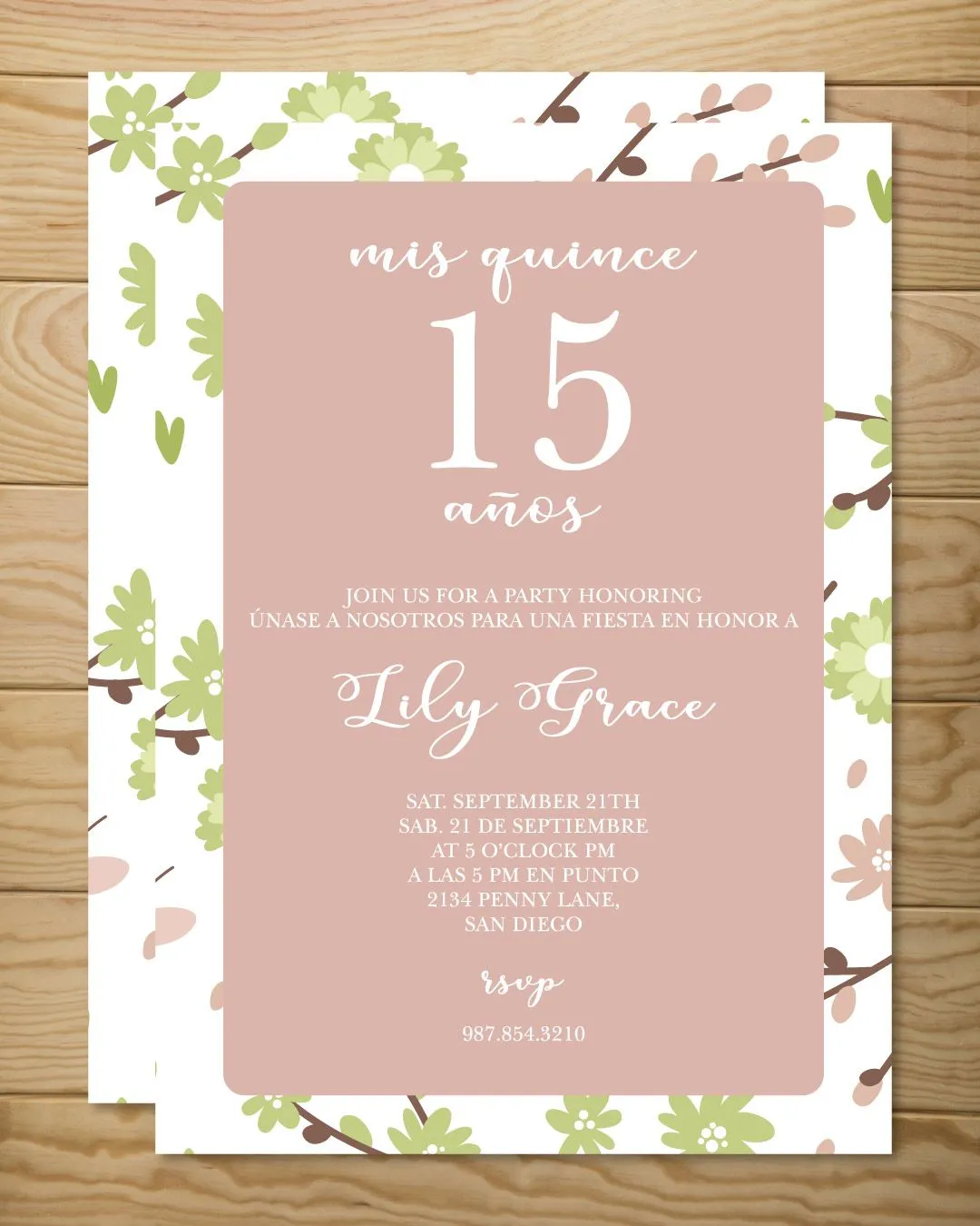 Radiant Elegance Quinceanera Invitation 1