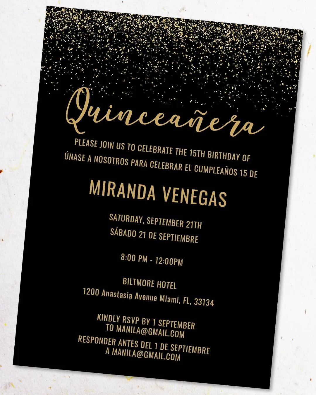Quinceanera Black Elegant 1