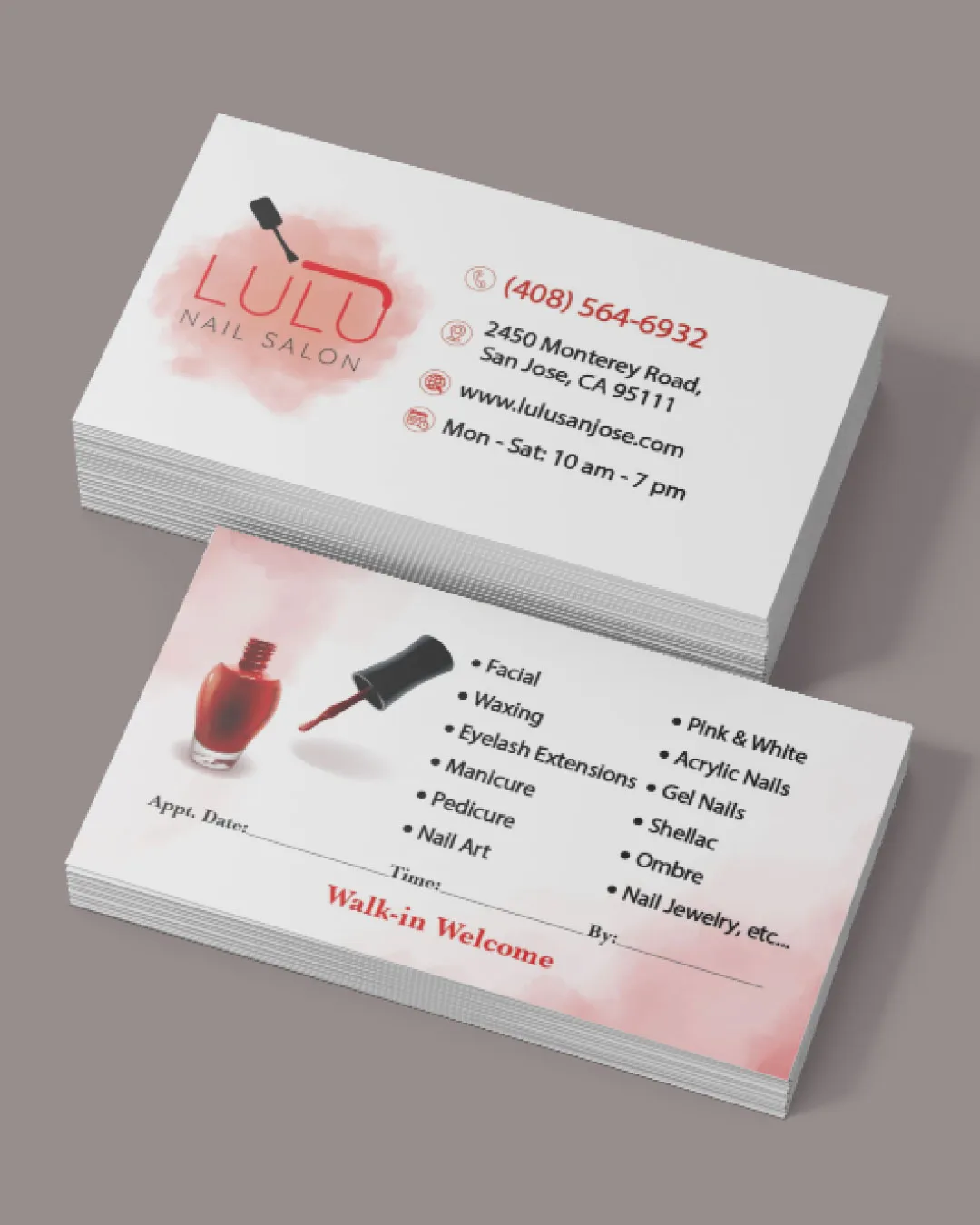 Scarlet Simplicity Standard Business Cards 1