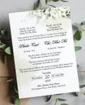 Whispering Floral Design Simple Flat 5x7 Wedding Invitation 2