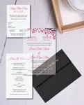 Corner Cherry Tree Acrylic Wedding Invitation