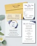 Golden Circle Flowers Acrylic Wedding Invitation