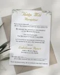 Pure Leaf Grace Simple Flat 5x7 Wedding Invitation 3