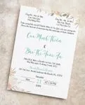 Soft Floral Garden Simple Flat 5x7 Wedding Invitation 2