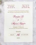 Tea Red Gold Simple Flat 5x7 Wedding Invitation 2