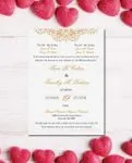 Golden Border With Mandala Acrylic Wedding Invitation