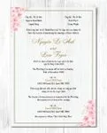 Cherry Blossoms In The Corners Acrylic Wedding Invitation