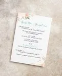 Soft Floral Garden Simple Flat 5x7 Wedding Invitation 3