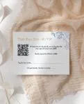 Blue Floral Layout Simple Flat 5x7 Wedding Invitation 4