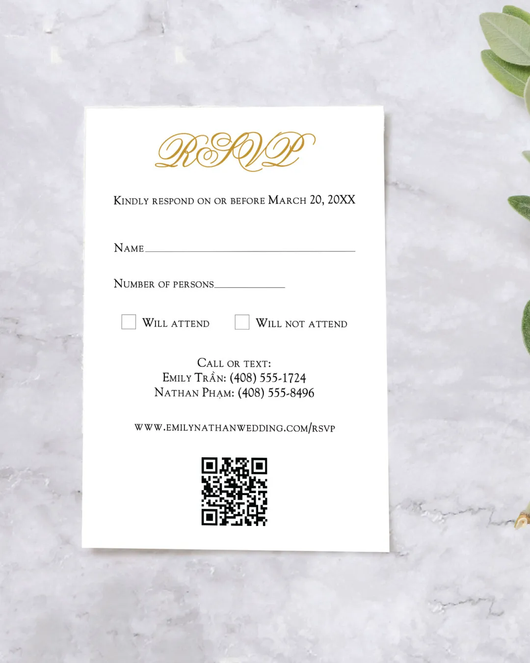 Purple Gold Love Simple Flat 5x7 Wedding Invitation 3