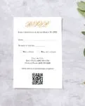 Purple Gold Love Simple Flat 5x7 Wedding Invitation 3