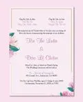 Flowers On The Sides Acrylic Wedding Invitation