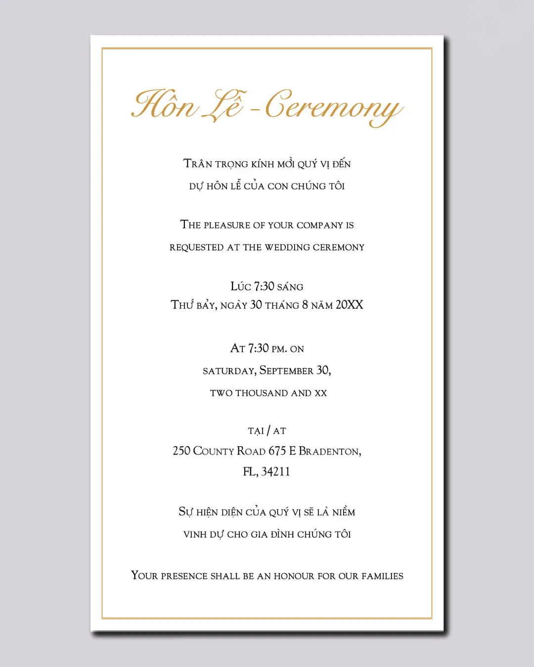 Frame Flowers Purple Acrylic Wedding Invitation