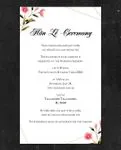 Small Pink Flowers Acrylic Wedding Invitation