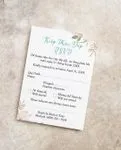 Soft Floral Garden Simple Flat 5x7 Wedding Invitation 4