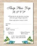 Edge Winter Leaves Acrylic Wedding Invitation