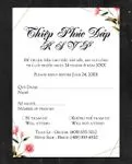 Small Pink Flowers Acrylic Wedding Invitation