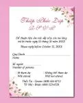 Frame Pink Flowers Acrylic Wedding Invitation